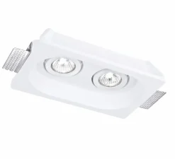 Plafonnier & Spot*Nedgis Spot encastrable, Vertbois, plâtre, prêt à peindre, Philippine, , L25,5cm, H15,5cm - blanc