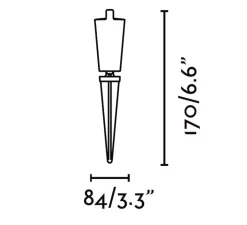 Plafonnier & Spot*Faro Spot extérieur à piquer, Toni, , L8,4cm, H17cm, IP65 - noir
