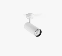Plafonnier & Spot*Faro Architectural Spot, Fost Surface, , LED, dim, TRIAC, 2700k, 28W, 18°, CRI>97, 2210 lm, Ø7cm, H16,5cm - Faro blanc