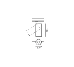 Spot, Fost Track, noir, LED, 3000k, 43W, 36°, 3125 lm, Ø7cm, H16.5cm - Faro