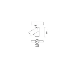 Spot, Fost Track, noir, LED, dim, TRIAC, 3000K, 15W, 12°, 1273 lm, Ø5cm, H10cm - Faro