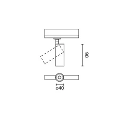 Spot, Fost Track, noir mat, LED, 3000K, 604 lm, Ø4cm, H9cm - Faro