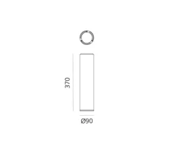 Spot, Ilio Ceiling 36, blanc brillant, Ø9cm, H37cm - Artemide