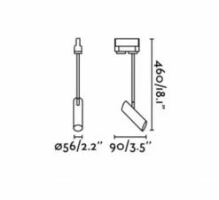 Plafonnier & Spot*Faro Spot, LINK, , L9cm, H46cm - bronze