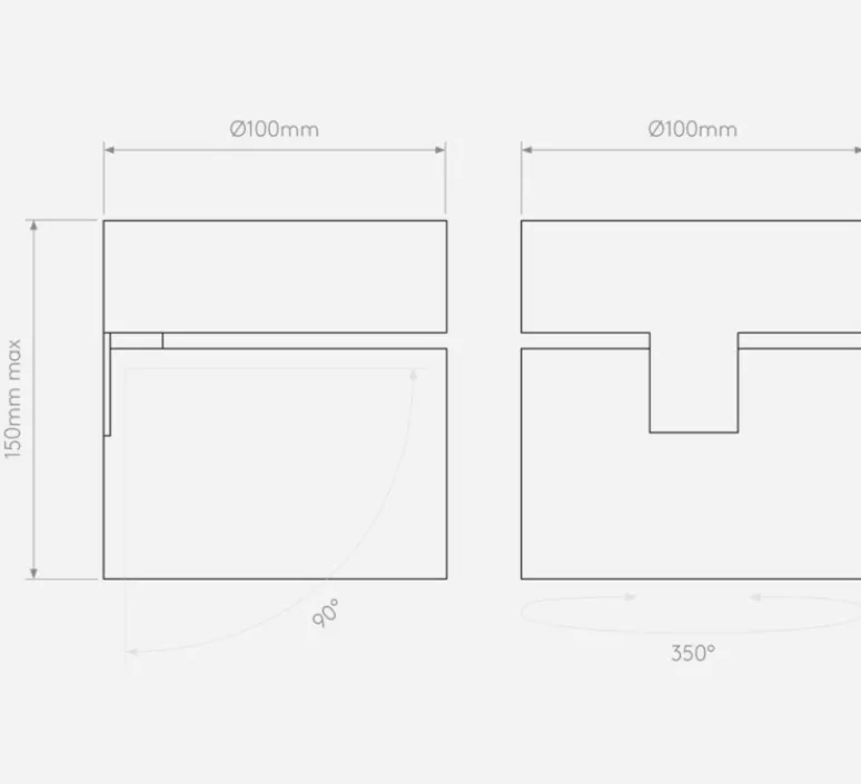 Plafonnier & Spot*Astro Spot, Lynx, , LED, 3000K, 810lm, Ø10cm, H10.5cm - blanc mat