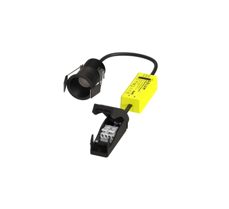 Plafonnier & Spot*Solum Spot, Lyra, , IP65, LED, dim, 2700-4000K, 350-400 lm, Ø3,98cm, H7,2cm - noir