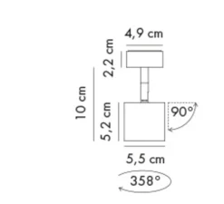 Plafonnier & Spot*Axolight Spot, Mark S10, , L7,5cm, H10cm - noir