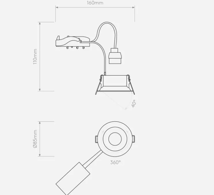 Spot, Minima Round Adjustable, blanc mat, L8,5cm, H11cm - Astro Lighting