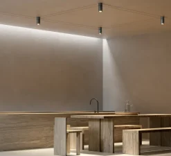 Plafonnier & Spot*KDLN Spot, Mitos, , câble cuivre 10m, Ø8cm, H17cm - noir