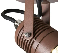 Plafonnier & Spot*SLV Spot ou applique en saillie, Led spot, , IP65, LED, 3000K, 400 lm, L8cm, H11cm - rouille