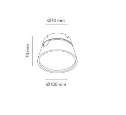 Spot ou applique en saillie, VANTAGE 1, noir, LED, dim, 2700K, 540 lm, Ø10cm, H7cm - Light Point