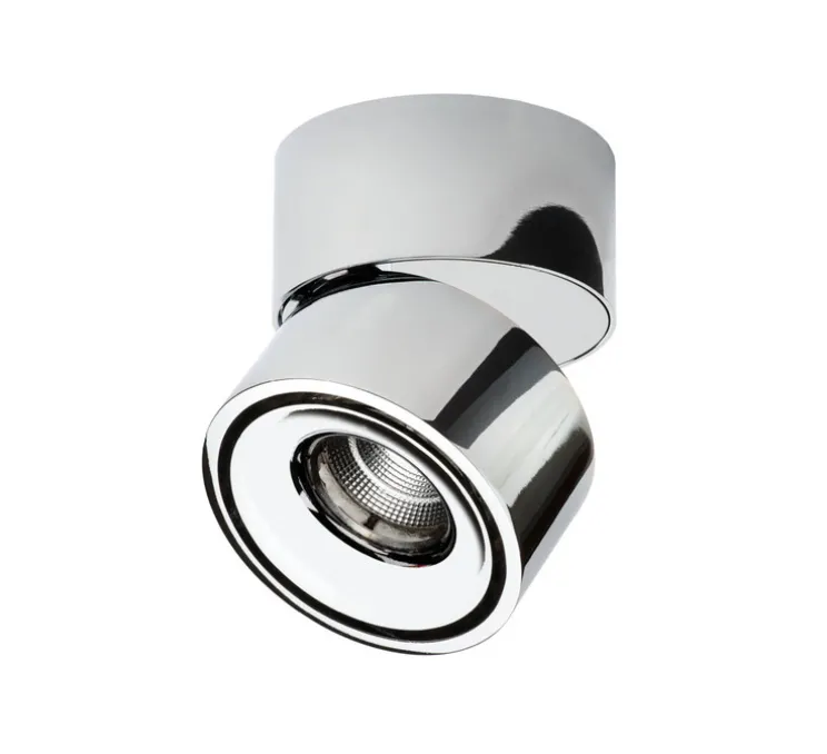 Spot ou applique en saillie, Studio S, chrome, LED, 2700K, 550 lm, Ø7,6cm, H9,4cm - Decor Walther