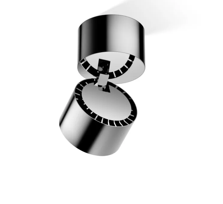 Spot ou applique en saillie, Studio S, chrome, LED, 2700K, 550 lm, Ø7,6cm, H9,4cm - Decor Walther