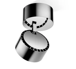 Spot ou applique en saillie, Studio L, chrome, LED, 2700K, 1031 lm, Ø10cm, H10,5cm - Decor Walther