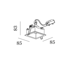 Spot, Plafonnier, Plano IP44 1.0 MR16, blanc, IP44,Ø8,5cm, H8,3cm - Wever & Ducré
