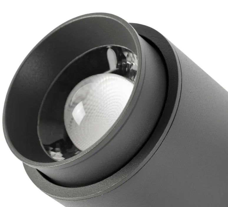 Plafonnier & Spot*Faro Spot, PLOM LED , foncé, IP64, LED, 3000K, 635lm, L15cm, H20cm - gris