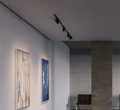 Plafonnier & Spot*Ilti Luce Spot pour rail, Gravity 8W 15°, , LED, dim, 2700K, 500 lm, L18,4cm, H13,9cm - noir