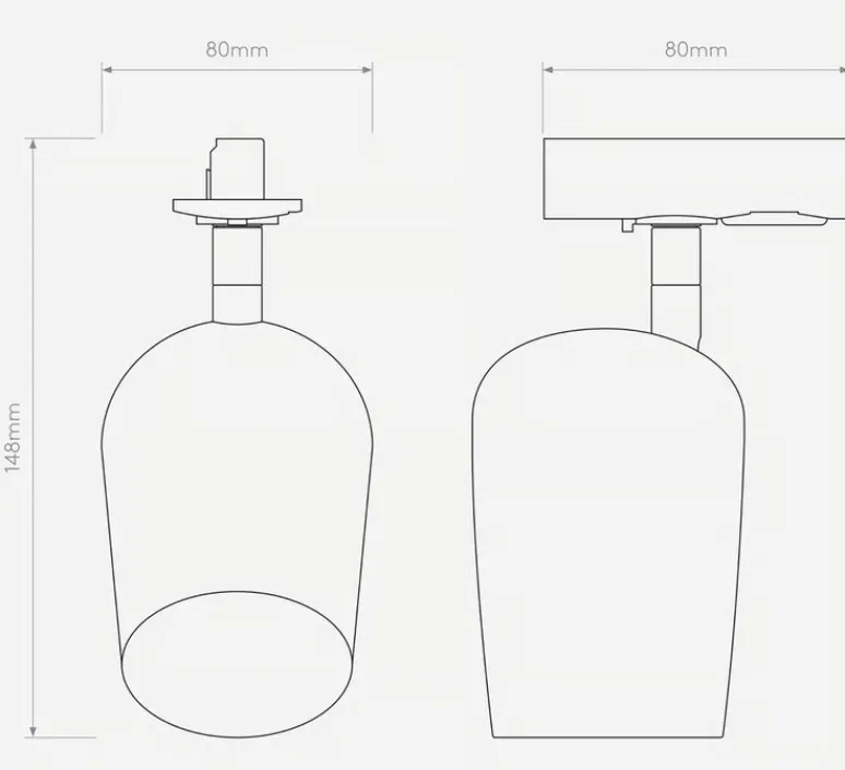 Plafonnier & Spot*Astro Spot pour rail, Koto Track, , Ø7,2cm, H15,3cm - blanc mat