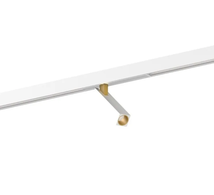 Spot pour rail, Mick on Strex 1.0, blanc, or, LED, dim, 3000K, 435 lm, Ø2,6cm, H13cm - Wever&Ducré