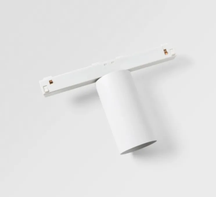 Spot pour rail, Minude 48 V, blanc, LED, dim, 2700K, 598 lm, L16,7cm, H8,8cm - Modular