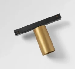 Spot pour rail, Minude Track 48V Adjustable 45 1x, noir, champagne, LED, dim, 2700K, 605 lm, Ø4,5cm, H8,8cm - Modular