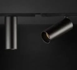 Plafonnier & Spot*Doxis Spot pour rail, Tektus 60 3-phase, , dim, LED, 3000K, 2202lm, Ø6cm, H15cm - noir mat