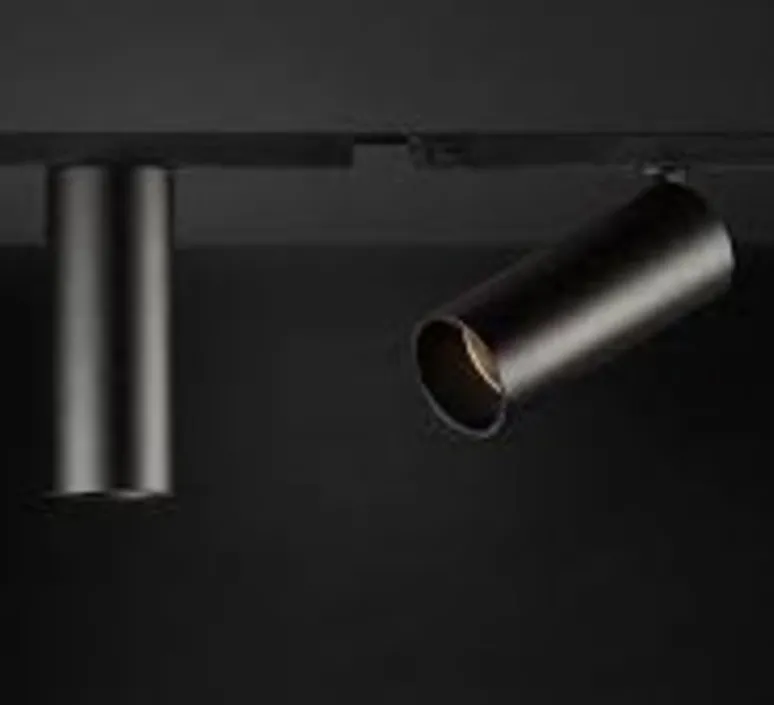 Plafonnier & Spot*Doxis Spot pour rail, Tektus 60 3-phase, , dim, LED, 3000K, 2202lm, Ø6cm, H15cm - noir mat
