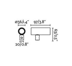Spot, Projecteur Clap, noir, IP65, LED, 2700K, 419 lm, Ø3,6cm, H9,7cm - Faro