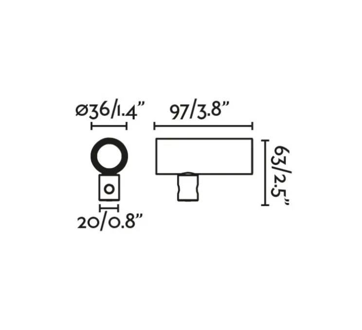 Spot, Projecteur Clap, noir, IP65, LED, 2700K, 419 lm, Ø3,6cm, H9,7cm - Faro
