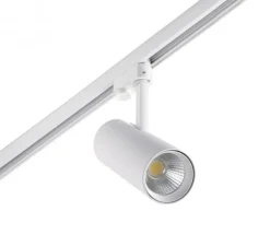 Spot, projecteur, rail, Fuga Medium, LED, Dali, blanc, orientable, 3000K, 1500lm Ø8.5cm, H23.5cm - Faro