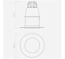 Plafonnier & Spot*Astro Spot salle de bain, Void 80, , IP65, Ø14,6cm, H16,3cm - blanc