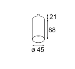 Plafonnier & Spot*Modular Spot semi-encastré, Minude Jack Adjustable 45 1x, , LED, dim, 2700K, 578 lm, Ø4,5cm, H8,8cm - noir chromé
