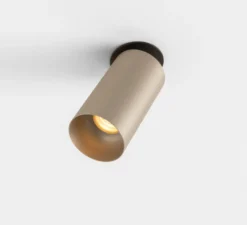 Plafonnier & Spot*Modular Spot semi-encastré, Minude Semi-Recessed Adjustable 45 1x, , LED, dim, 3000K, 283 lm, Ø4,5cm, H8,8cm - bronze brossé