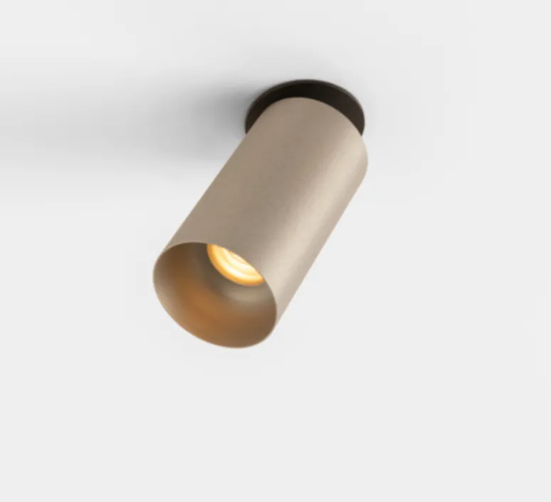 Plafonnier & Spot*Modular Spot semi-encastré, Minude Semi-Recessed Adjustable 45 1x, , LED, dim, 2700K, 267 lm, Ø4,5cm, H8,8cm - Silver bronze