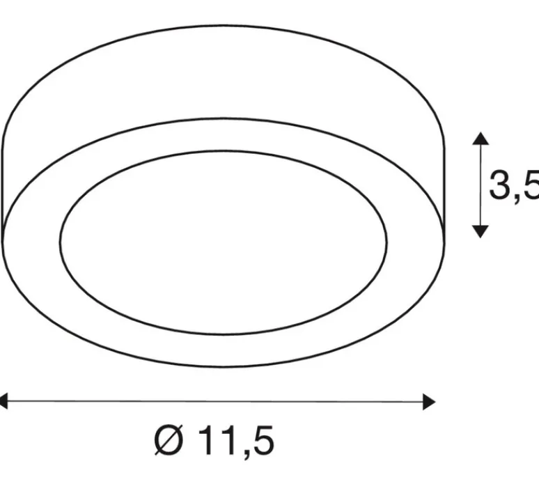 Plafonnier & Spot*SLV Spot, Senser 12, , LED, 3000K, 420lm, L4cm, H12cm - blanc