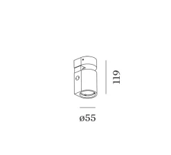 Plafonnier & Spot*Wever&Ducré Spot, Sqube On Base 1.0 LED, , LED, 2700K, 415lm, Ø5,5cm, H11,9cm - blanc