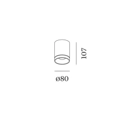 Spot, Taio Round 1.0, blanc, IP65, LED, 2700K, 510lm, Ø8cm, H10,7cm - Wever&Ducré