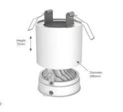 Plafonnier & Spot*Doxis Spot, Titan Semi-recessed, anti-glare, LED, 40°, 836lm, 2700K, , Ø8cm, H7.2cm - blanc