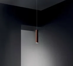Suspension*Lodes Suspension, A-Tube small, sans rosace, cuivré, Ø6cm, H30cm - bronze