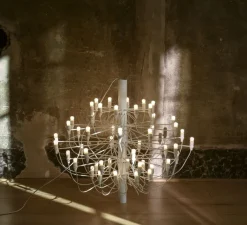 Suspension*Flos Suspension, 2097/50 Clear Bulbs , , Ø100cm, H88cm - blanc