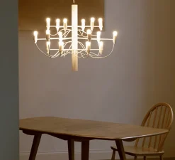 Suspension*Flos Suspension, 2097/18 Clear Bulbs , , Ø69cm, H51cm - blanc