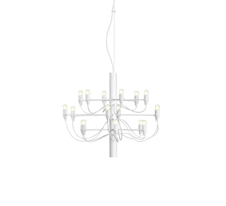 Suspension*Flos Suspension, 2097/18 Frosted Bulbs , , Ø69cm, H51cm - blanc