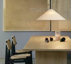 Suspension*Gubi Suspension, 1967 monte et baisse, , Ø56cm, H20cm - canvas et laiton