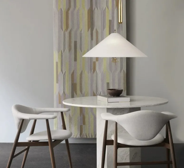 Suspension*Gubi Suspension, 1967 monte et baisse, , Ø56cm, H20cm - canvas et laiton