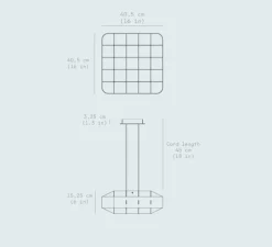 Suspension, 1979, noir mat, LED, dim, 3000K, 2400 lm, L40,5cm, H15,25cm - Darmes