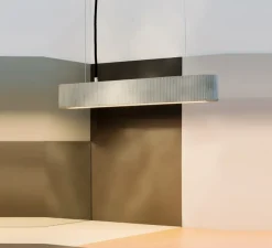 Suspension, [S4], Gris béton, LED, dim, 2700K, 1500 lm, L61cm, H8cm - GANTLights