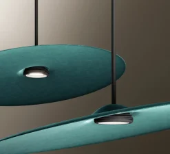 Suspension*Fabbian Suspension accoustique, Acustica F58, , IP40, LED, dim, 2700K, 2054 lm, Ø90cm, H9cm - Océan