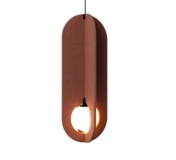 Suspension*Wever&Ducré Suspension accoustique, Solli Cocoon 1.0, , LED, dim, 2700K, 290 lm, Ø22cm, H58cm - rouge