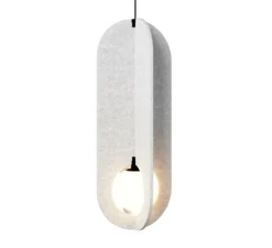 Suspension*Wever&Ducré Suspension accoustique, Solli Cocoon 1.0, , LED, dim, 2700K, 290 lm, Ø22cm, H58cm - gris marbre