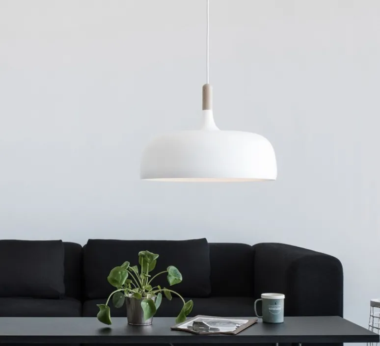 Suspension*Northern Suspension, Acorn, , chêne, Ø48cm, H34cm - blanc